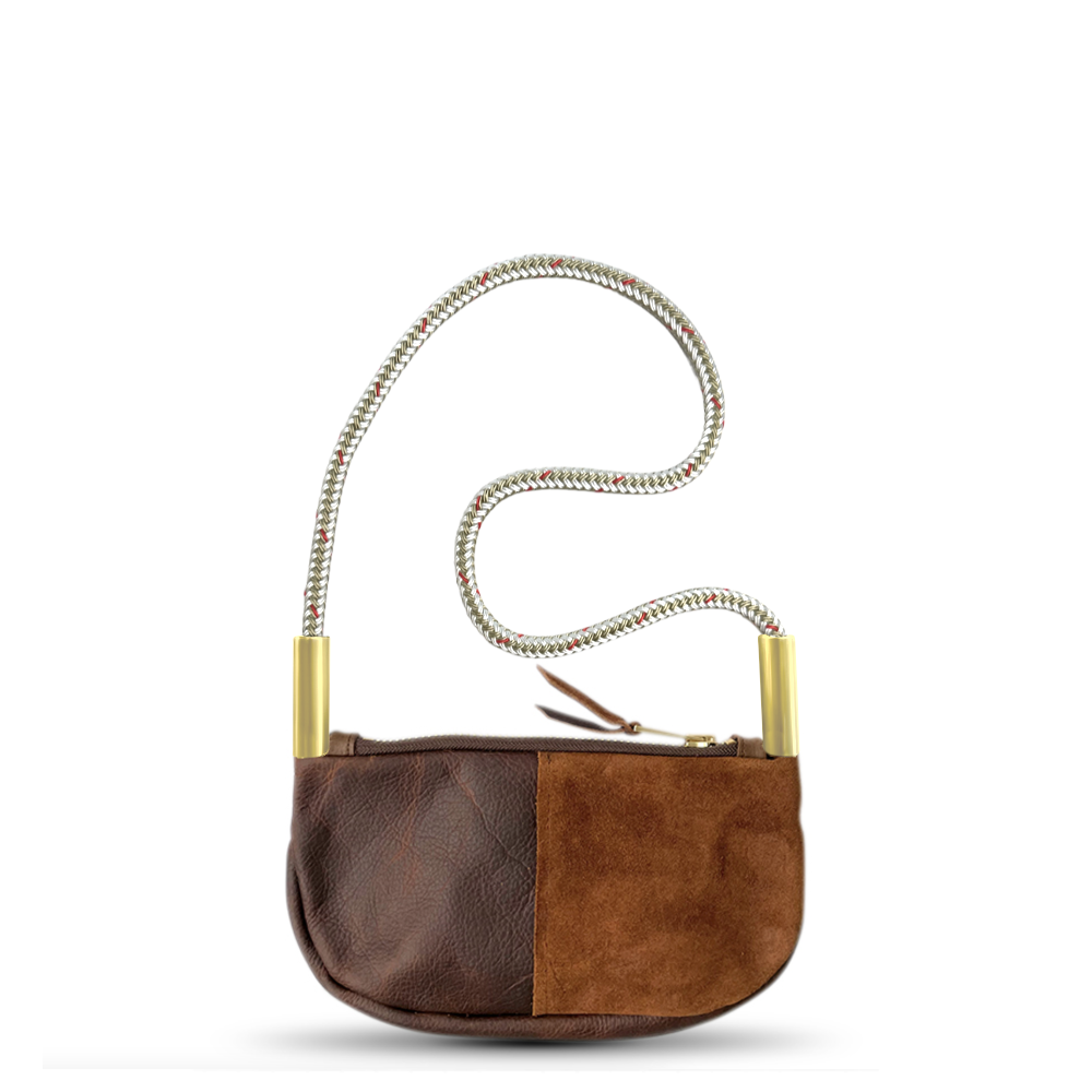 Zip Crossbody #Rope Color_Oyster Shell Gold#Rope Handle Length_Shoulder (35")#Add Ons_Handbag Only