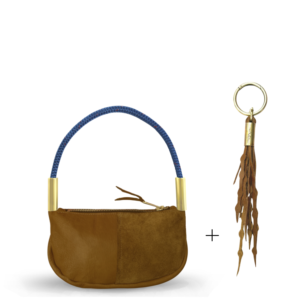 Zip Crossbody in Beach Nut Leather