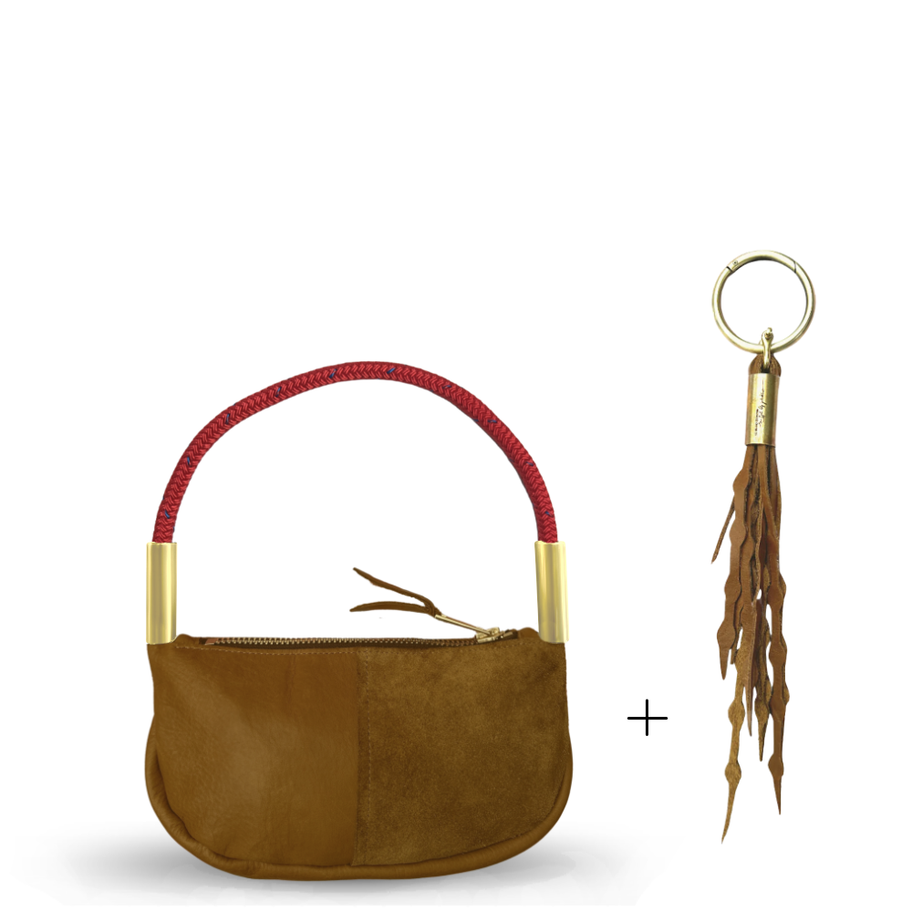Zip Crossbody #Rope Color_Winterberry Red#Rope Handle Length_Wrist (19")#Add Ons_Add a Matching Seaweed Tassel (save $10)