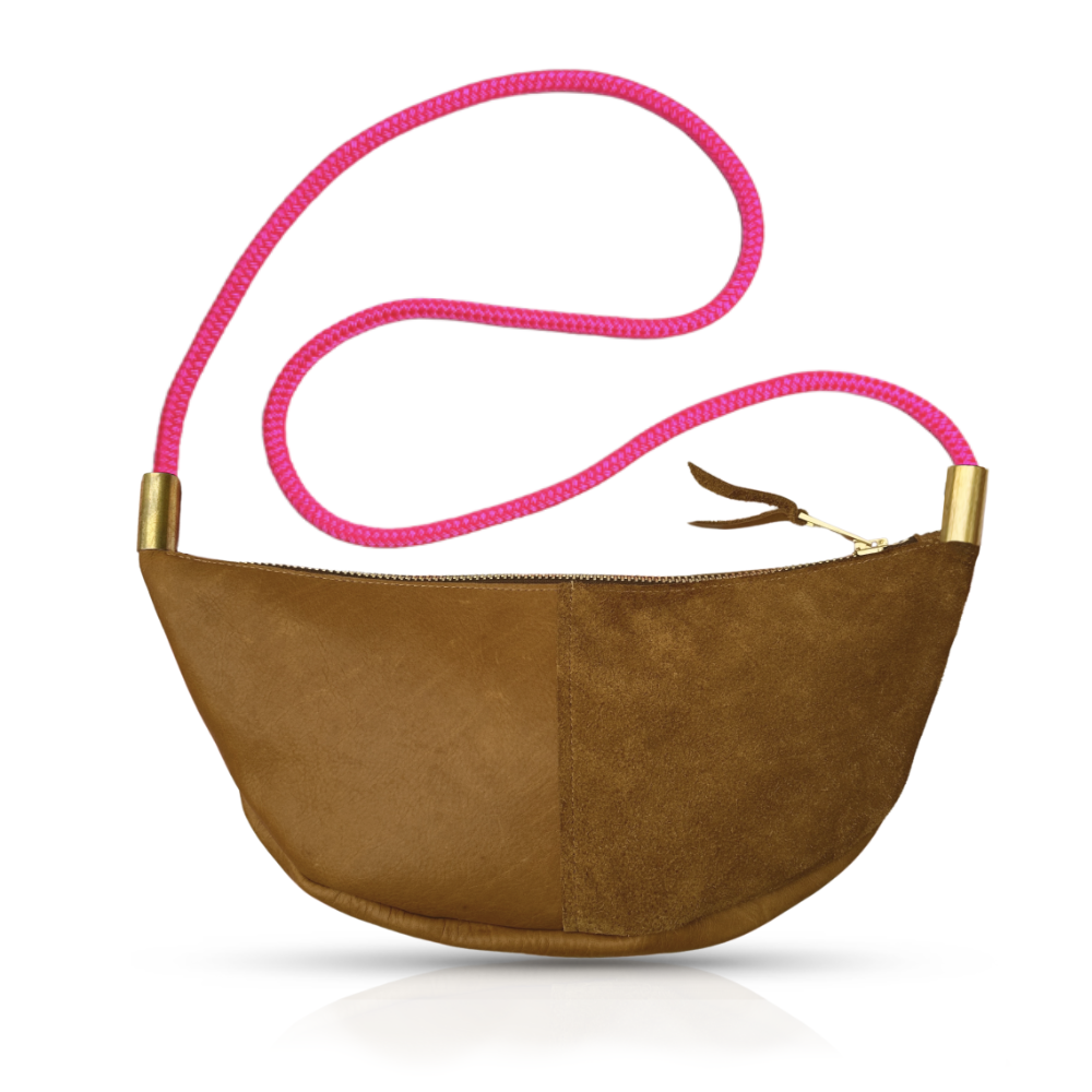 Sling #Rope Color_Neon Pink#Rope Handle Length_Long Crossbody (50")#Add Ons_Handbag Only