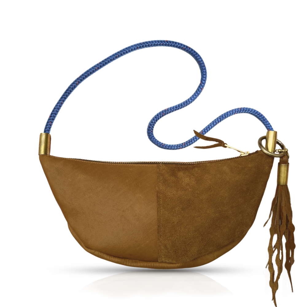 Sling #Rope Color_Harborside Blue#Rope Handle Length_Long Shoulder (35”)#Add Ons_Add a Matching Seaweed Tassel (save $10)