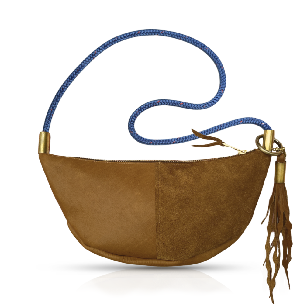 Sling #Rope Color_Harborside Blue#Rope Handle Length_Short Crossbody (40”)#Add Ons_Add a Matching Seaweed Tassel (save $10)