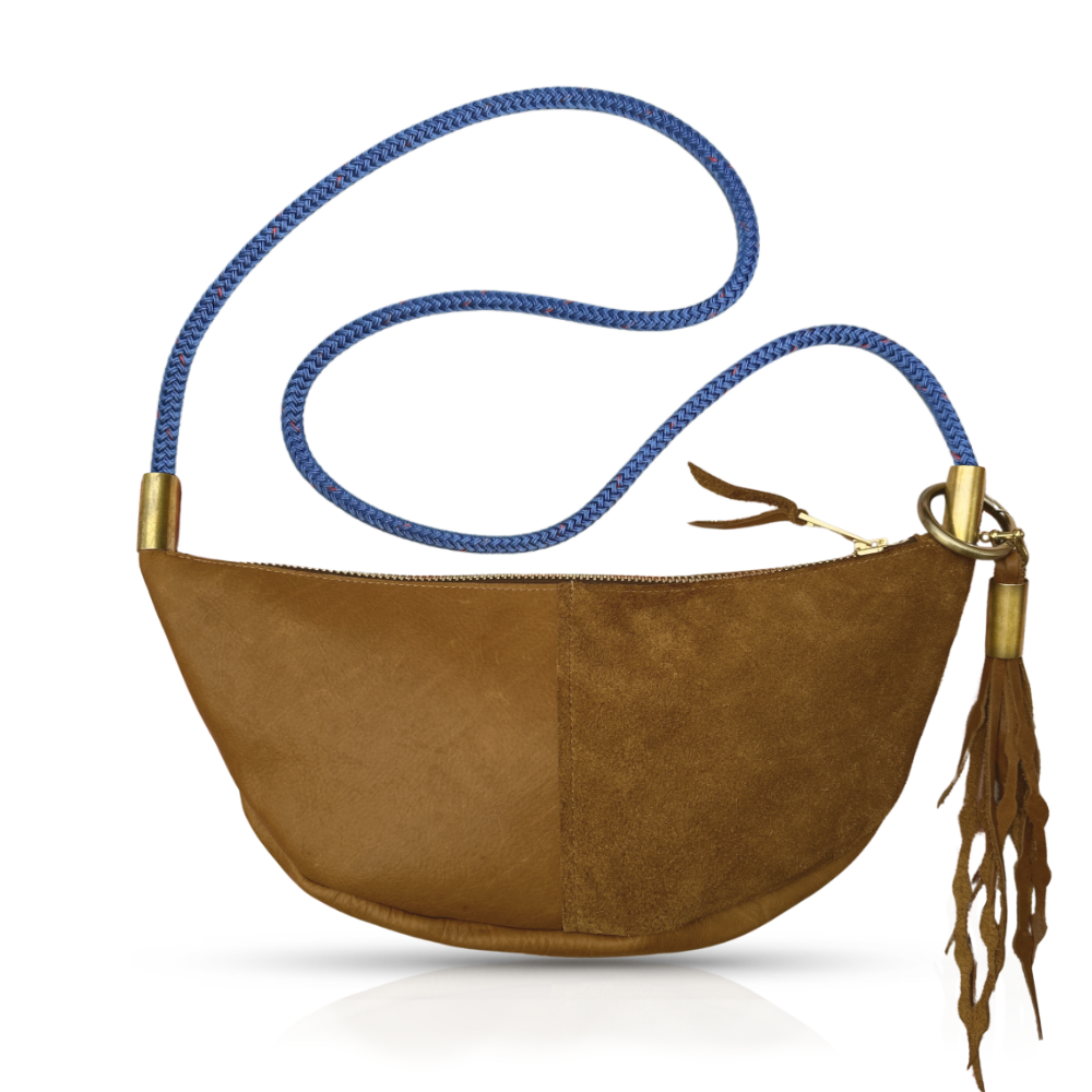 Sling #Rope Color_Harborside Blue#Rope Handle Length_Long Crossbody (50")#Add Ons_Add a Matching Seaweed Tassel (save $10)