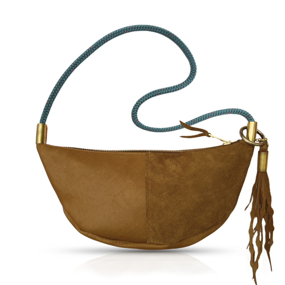 Sling #Rope Color_Seaside Teal#Rope Handle Length_Short Crossbody (40”)#Add Ons_Add a Matching Seaweed Tassel (save $10)