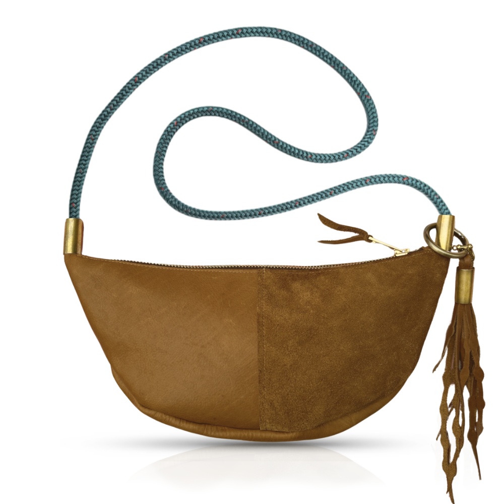 Sling #Rope Color_Seaside Teal#Rope Handle Length_Long Crossbody (50")#Add Ons_Add a Matching Seaweed Tassel (save $10)