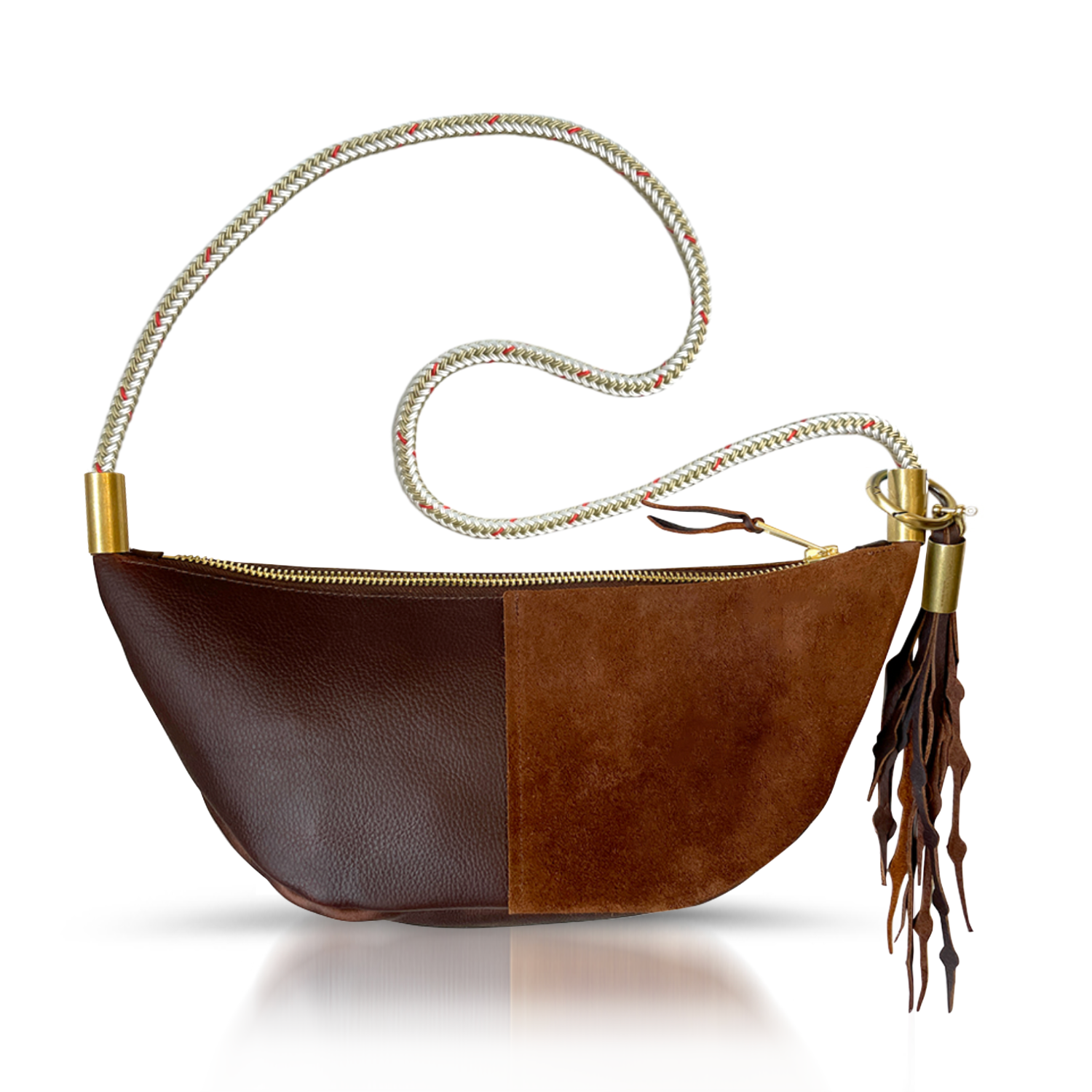 Sling #Rope Color_Oyster Shell Gold#Rope Handle Length_Short Crossbody (40”)#Add Ons_Add a Matching Seaweed Tassel (save $10)