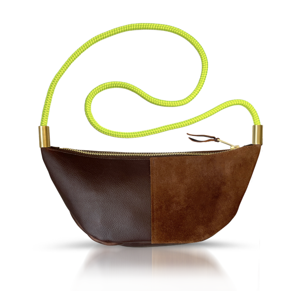 Sling #Rope Color_Neon Yellow#Rope Handle Length_Long Crossbody (50")#Add Ons_Handbag Only