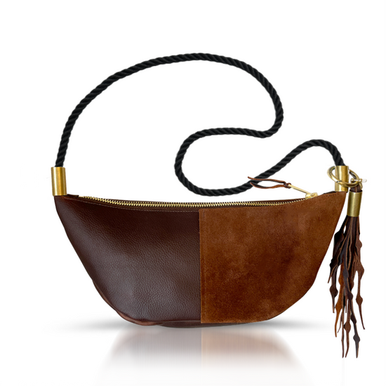 Sling Bag in Brown Leather