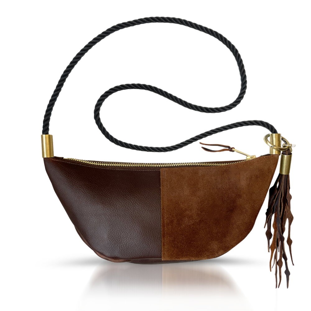 Sling #Rope Color_Summer Night Black#Rope Handle Length_Long Crossbody (50")#Add Ons_Add a Matching Seaweed Tassel (save $10)