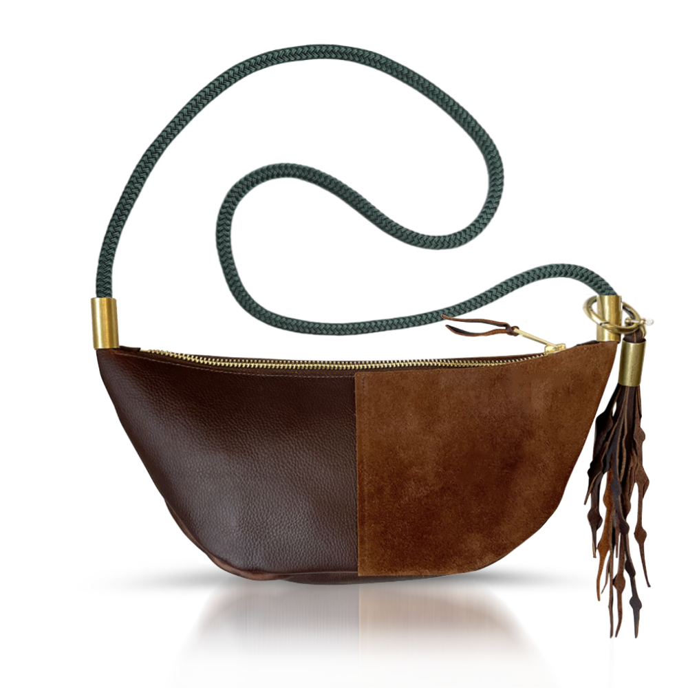 Sling Bag in Brown Leather