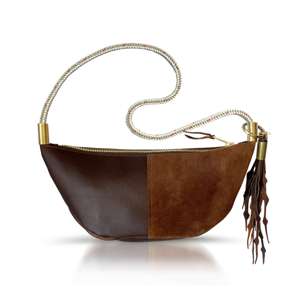 Sling Bag in Brown Leather