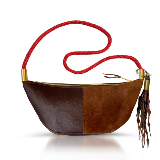 Sling Bag in Brown Leather