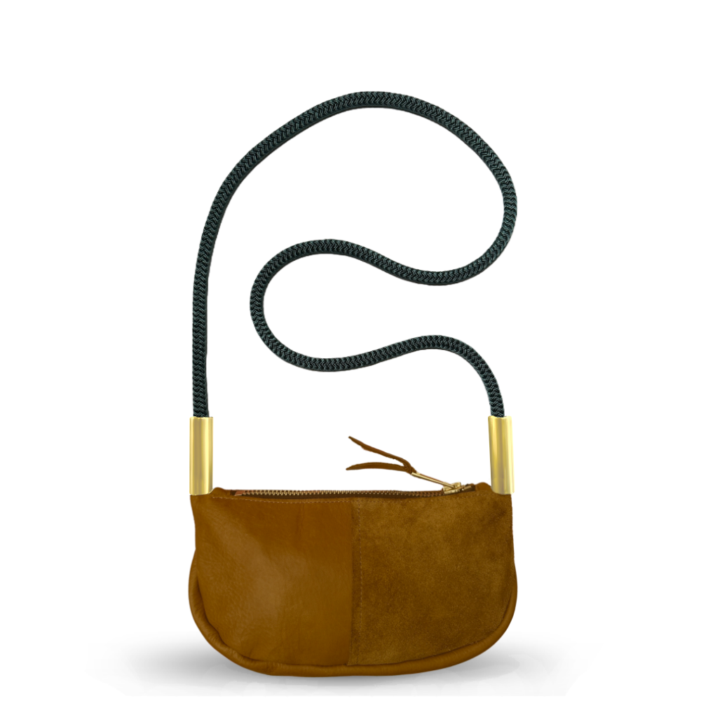 Zip Crossbody in Beach Nut Leather