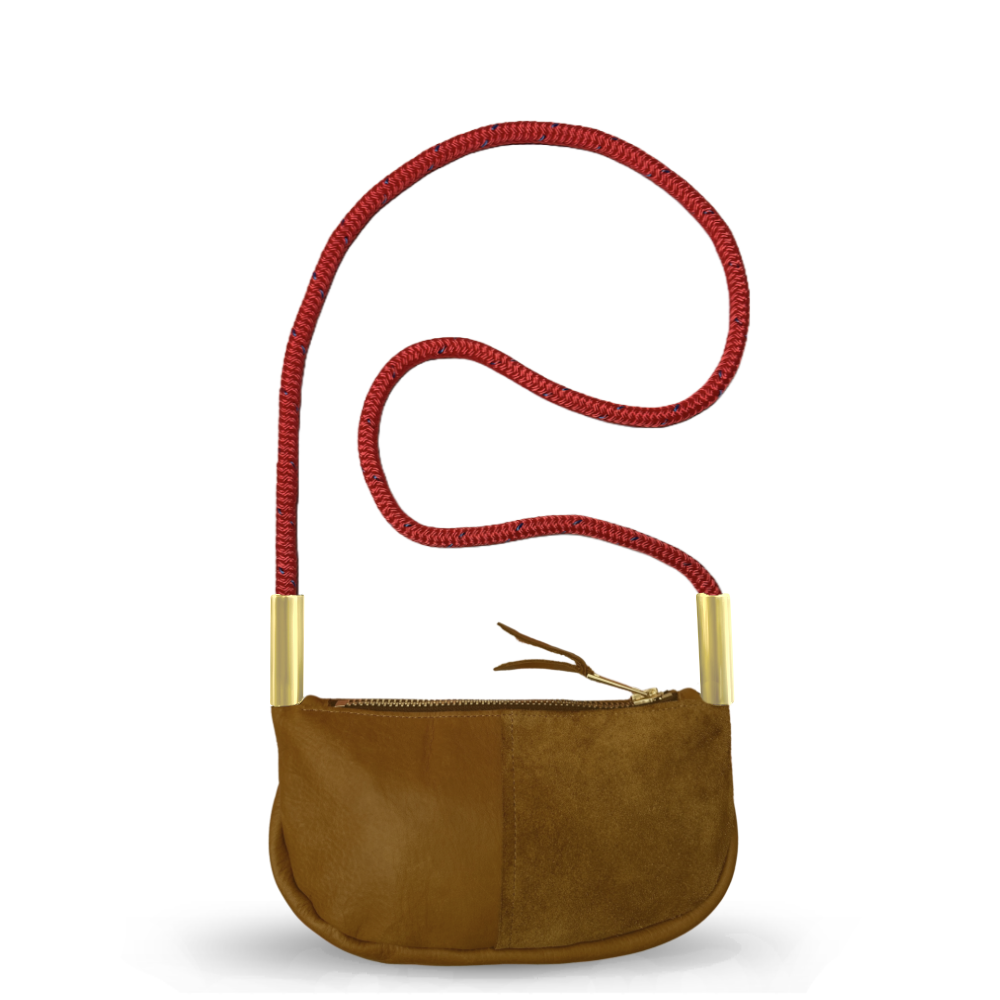 Zip Crossbody in Beach Nut Leather