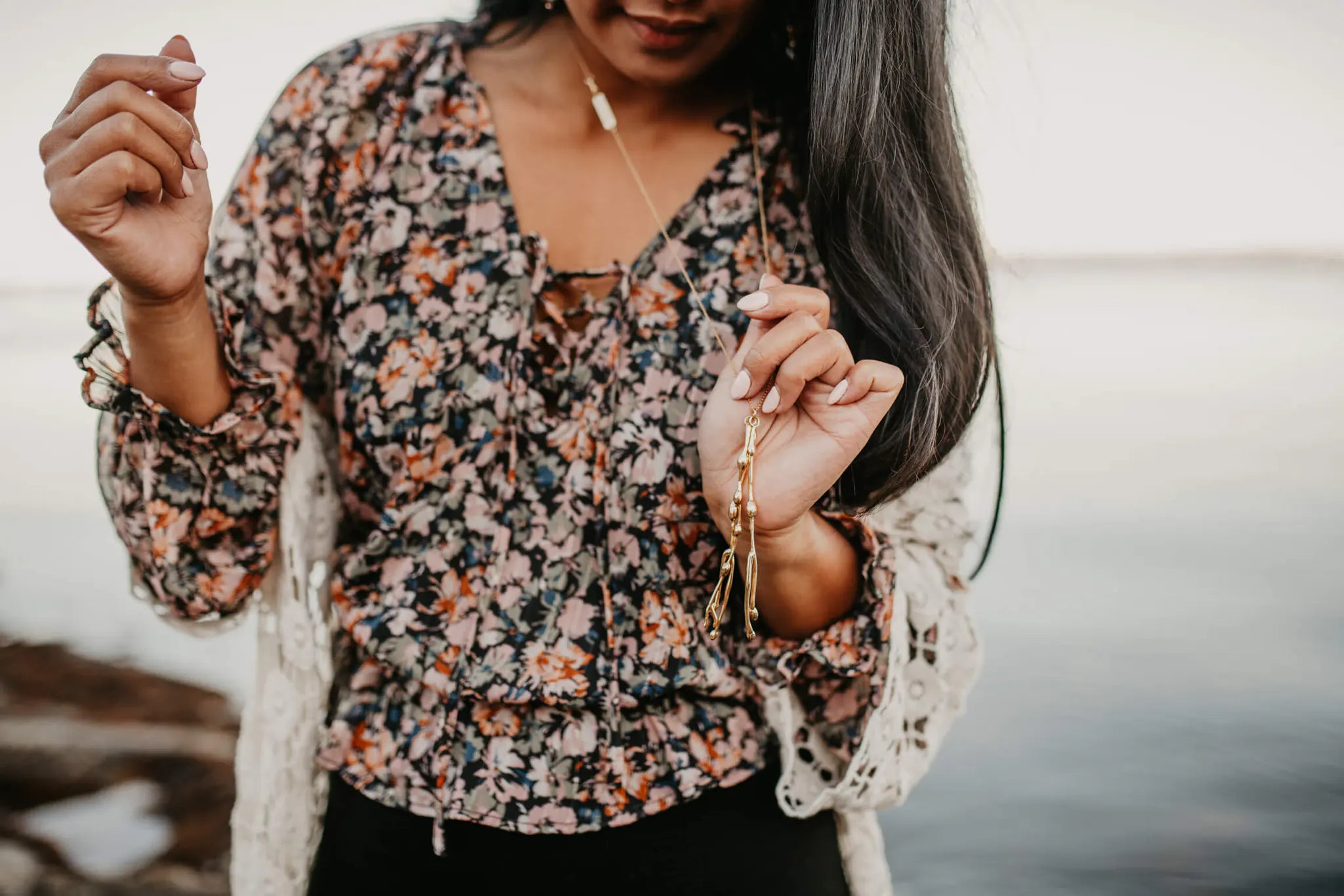 Seaweed Necklace // in Gold